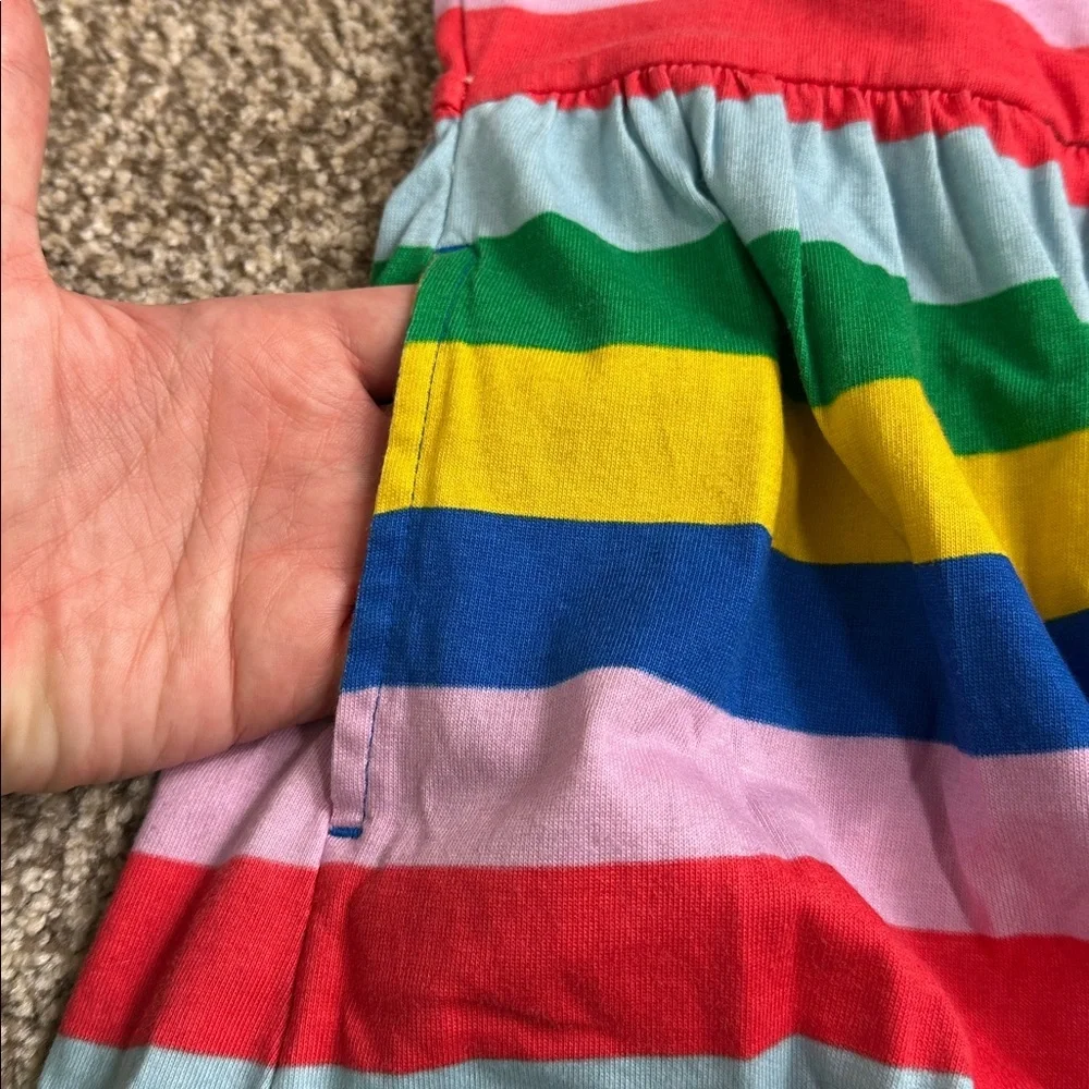 Mini Boden Rainbow Striped Kids Dress - Picture 4 of 4